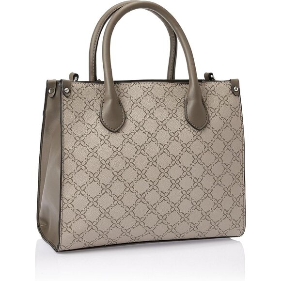 Women's Canvas Satchel Zipper Closure Cotton Lining 12x5x10 Inches - Picture 2 of 3